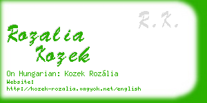 rozalia kozek business card